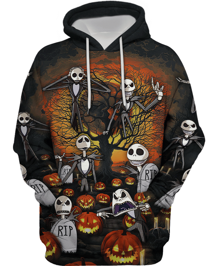 Jack Skellington Halloween 3 3d Hoodie