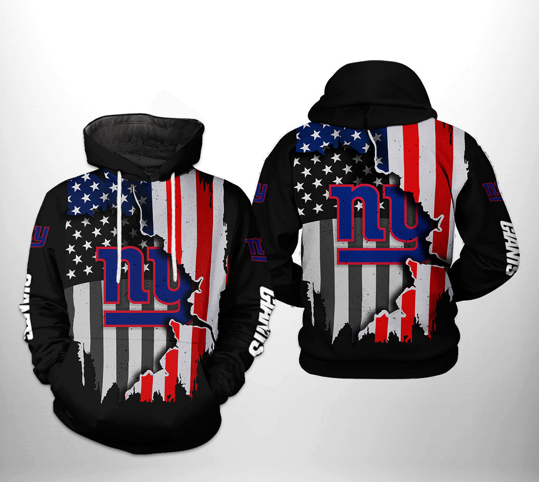 New York Giants US Flag Team 3D All Over Print Hoodie & Zip Hoodie