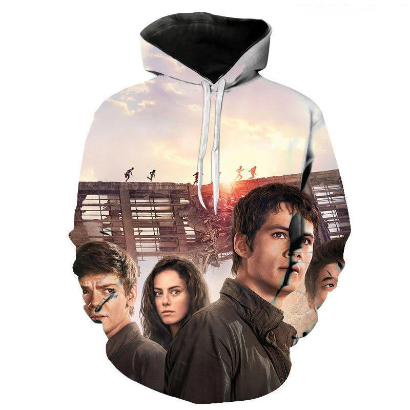 The Maze Runner Hoodies Children Casual Sweatshirts Movie The Maze Runner 3d Printed Boy