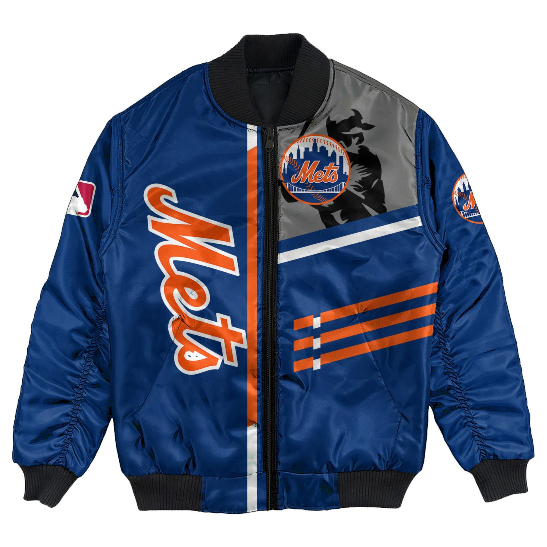 New York Mets Custom Name Number Bomber Jacket V6