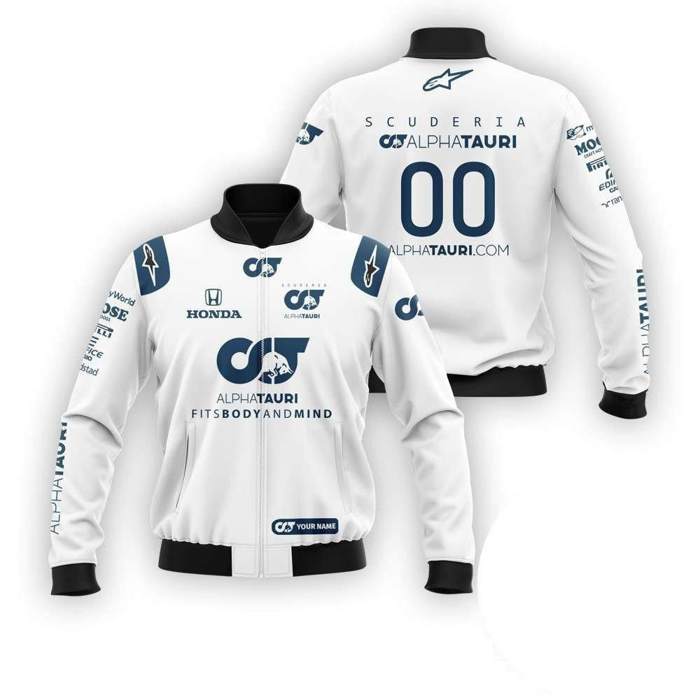 Personalized Scuderia Alphatauri Racing Fits Body And Mind Honda Bomber Jacket 864