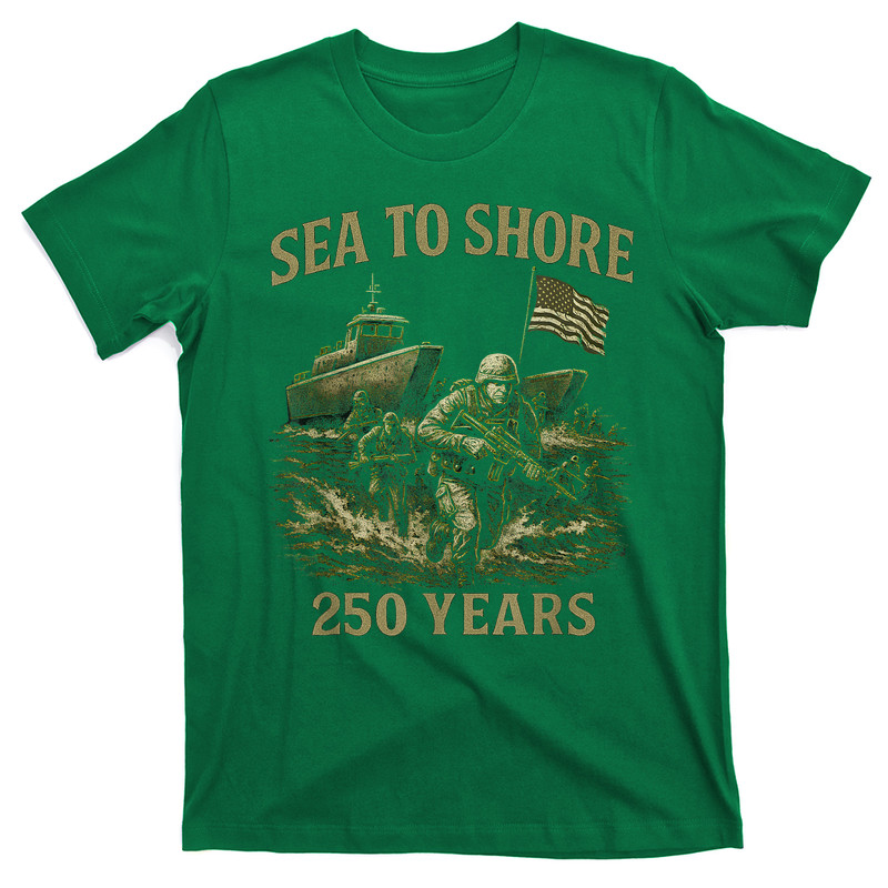 Sea To Shore 250 Years U.S. Soldiers And Amphibious Military T-Shirt