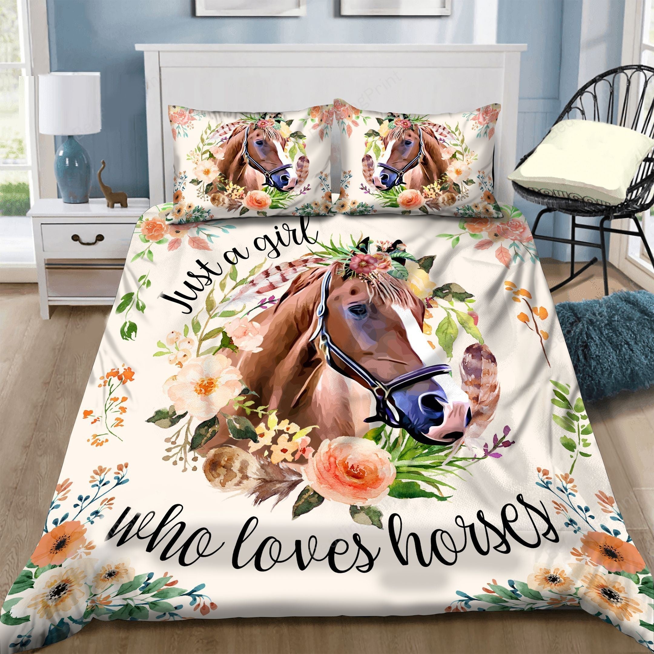 Horse Bedding Set Just A Girl Who Loves Horses Duvet Covers