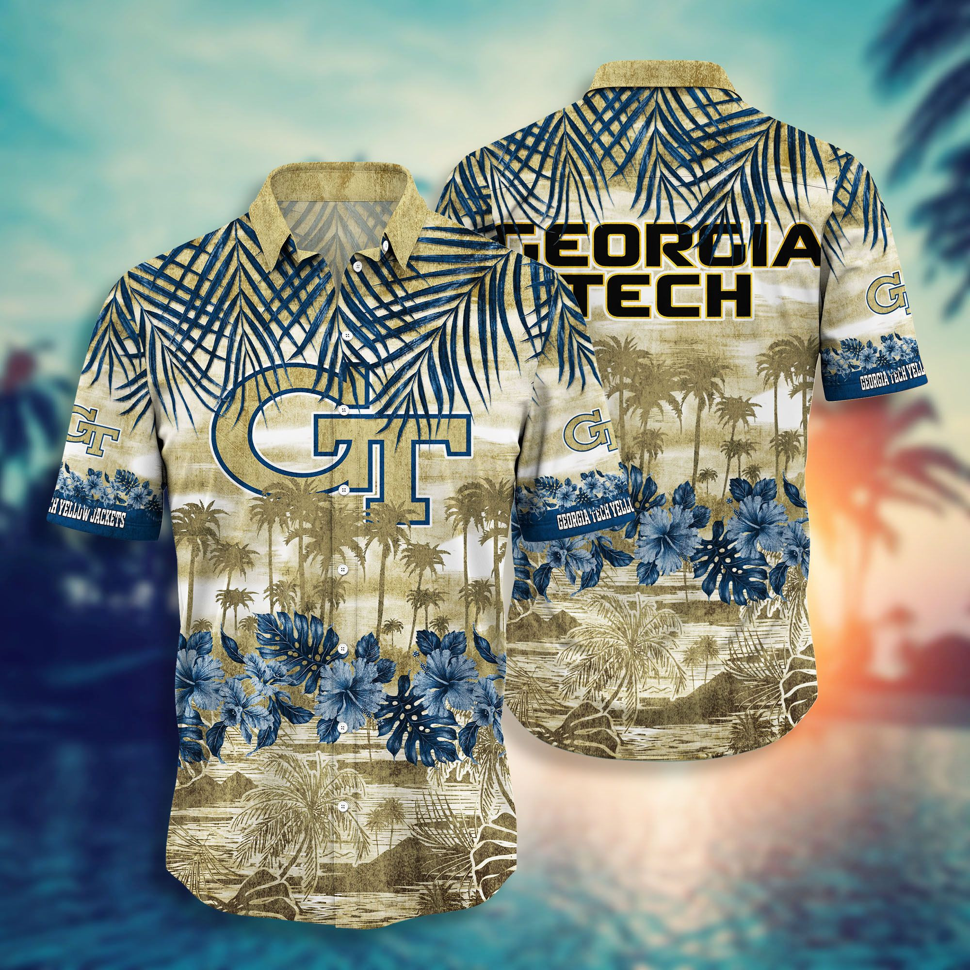 Georgia Tech Yellow Jackets 3-new Hawaii Style Best Gift For This Season Gift For Sport Lovers