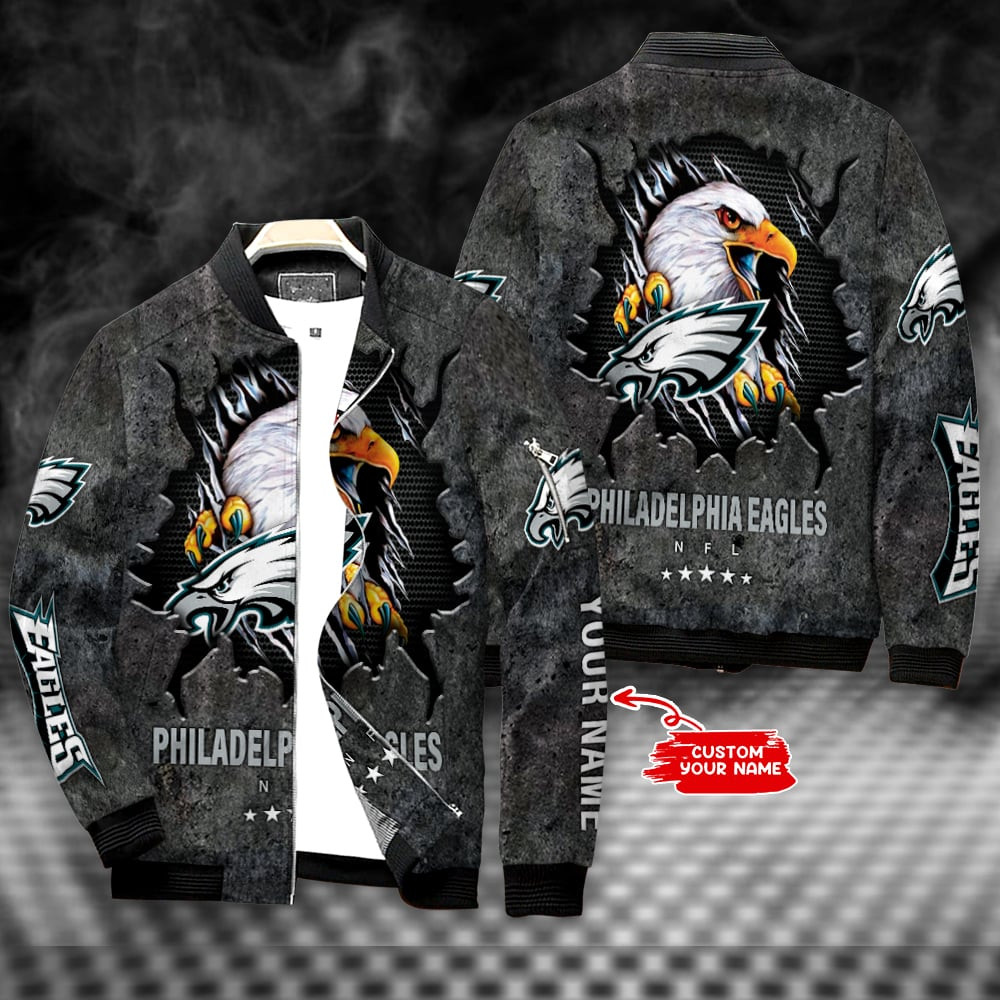Philadelphia Eagles Personalized Bomber Jacket BG927