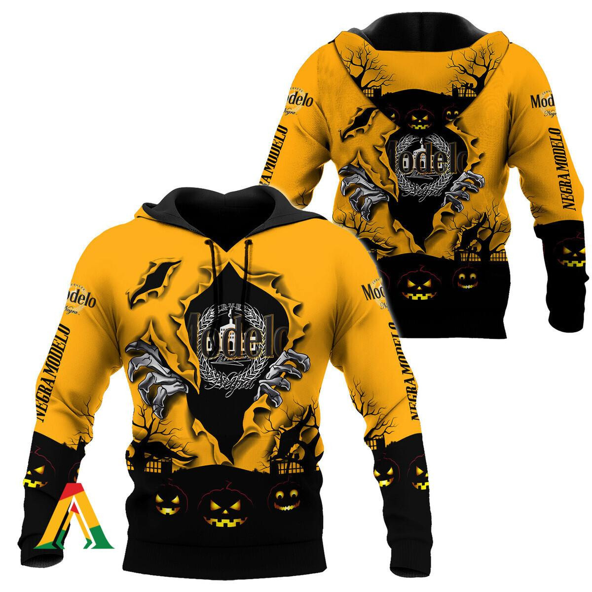Scary Night Halloween Modelo Negra Hoodie & Zip Hoodie