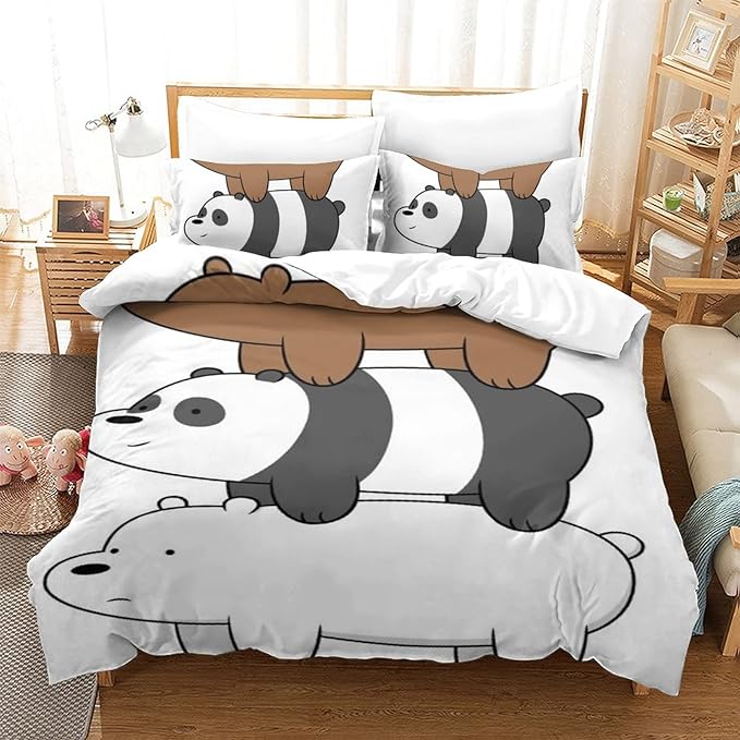We Bare Bear Bedding Set We Bare Bear Build Tower Duvet Covers