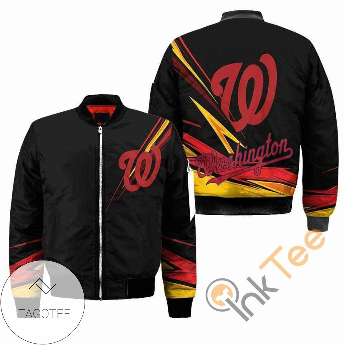 Washington Nationals Black Bomber Jacket