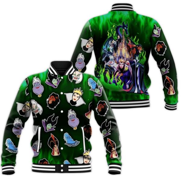 Disney Villains,disney Villains Cartoon 379 Gift Lover Baseball Jacket 337