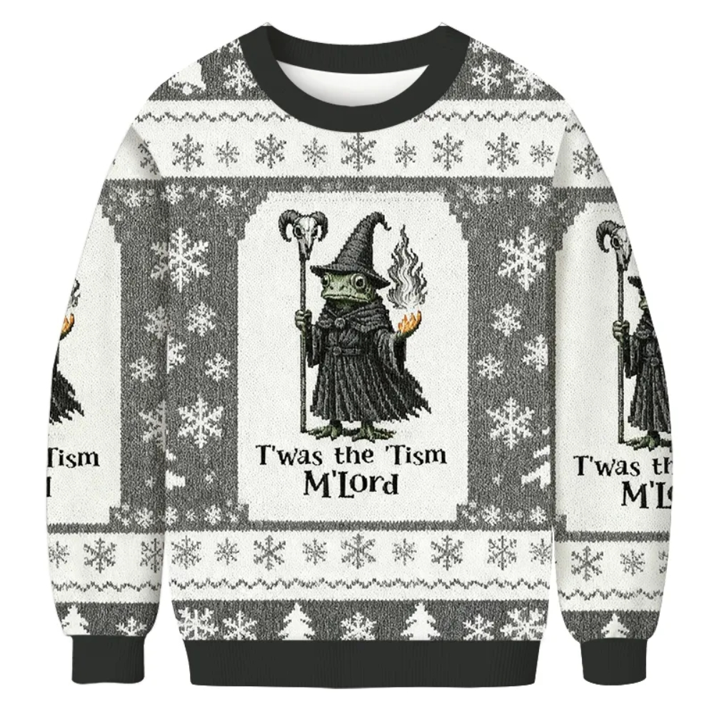 Witch Frog Twas The Tism Mlord 2025 Christmas Ugly Sweater