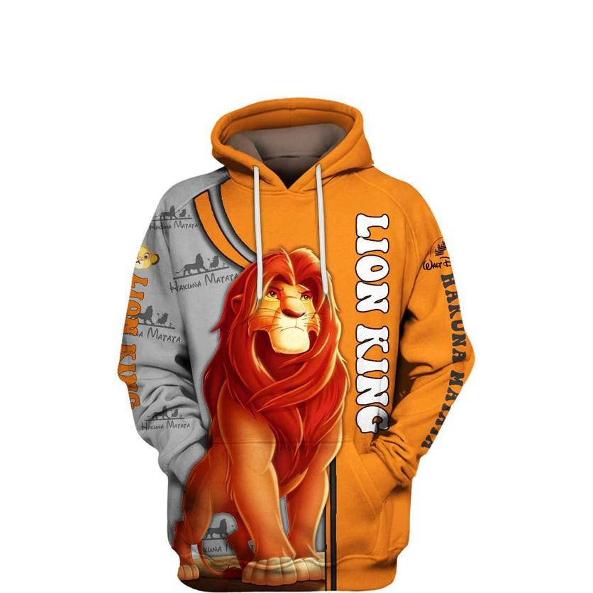 The Lion King Cartoon, Simba Hakuna Matata All Over Print Hoodie