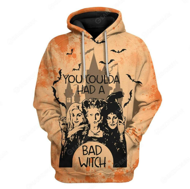 Hocus Pocus Hoodie You Coulda Had A Bad Witch Orange 3d Hoodie Zip Hoodie