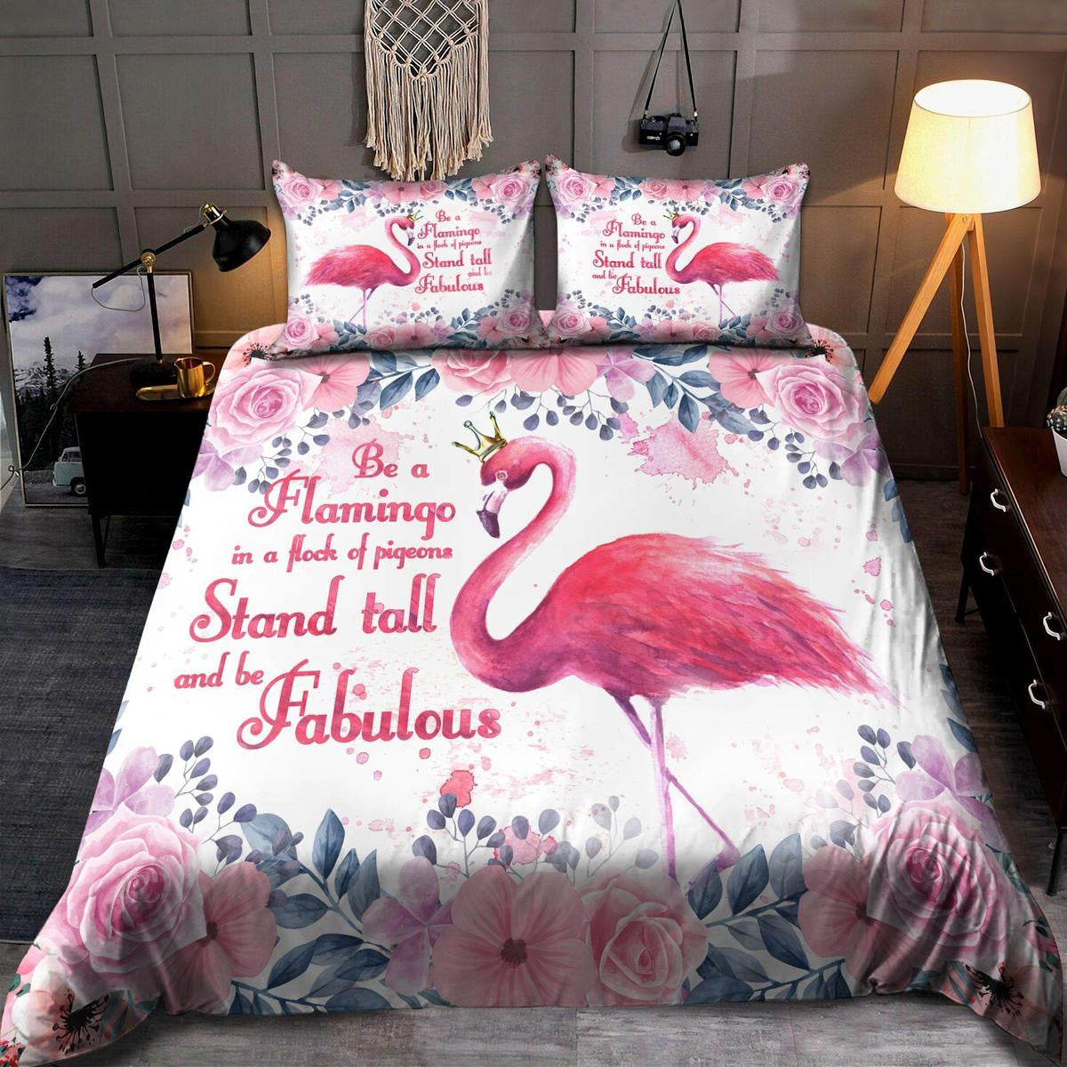 Flamingo Bedding Set Stand Tall And Fabulous Duvet Covers