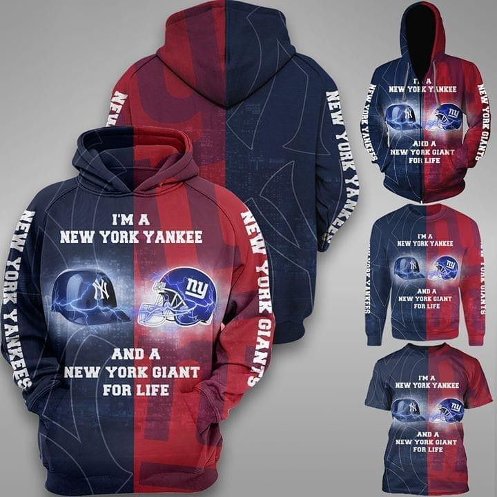 Im A New York Yankees And New York Giants 3D All Over Print Hoodie & Zip Hoodie