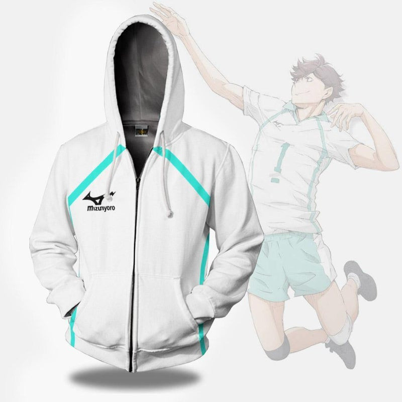 Aoba Johsai High Uniform Haikyuu 3D All Over Print Hoodie & Zip Hoodie