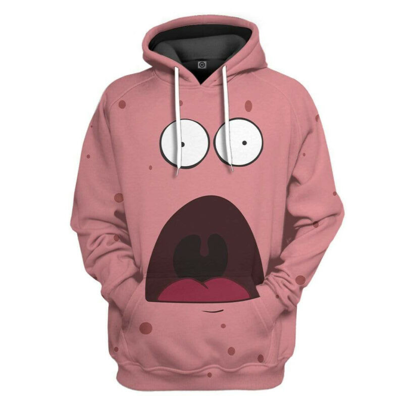 Spongebob Hoodie Patrick Star Costume Pink 3d Hoodie Zip Hoodie
