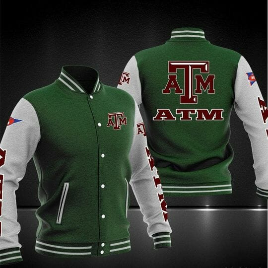 Texas A&M Aggies Green Baseball Jacket