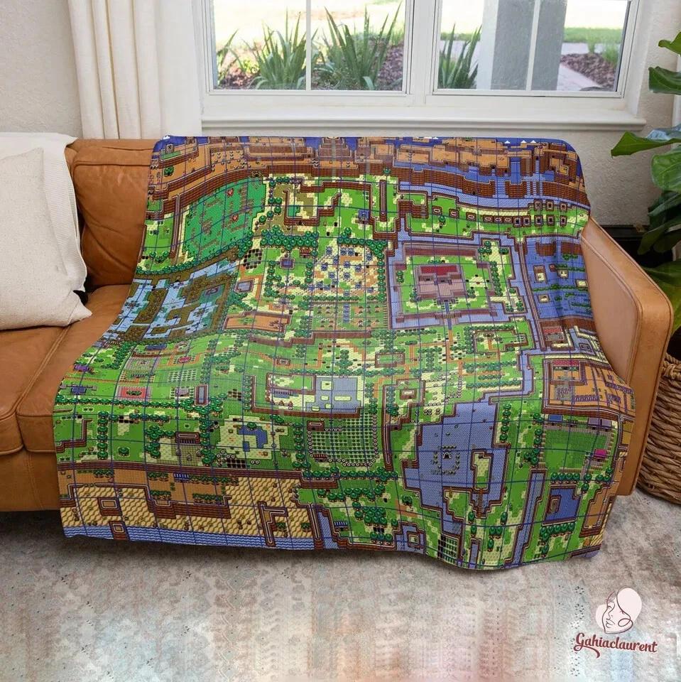 Zelda Korok Fleece Sherpa Blanket