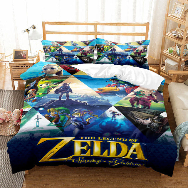 The Legend Of Zelda Bedding Set Symphony Of The Goddesses Duvet Covers