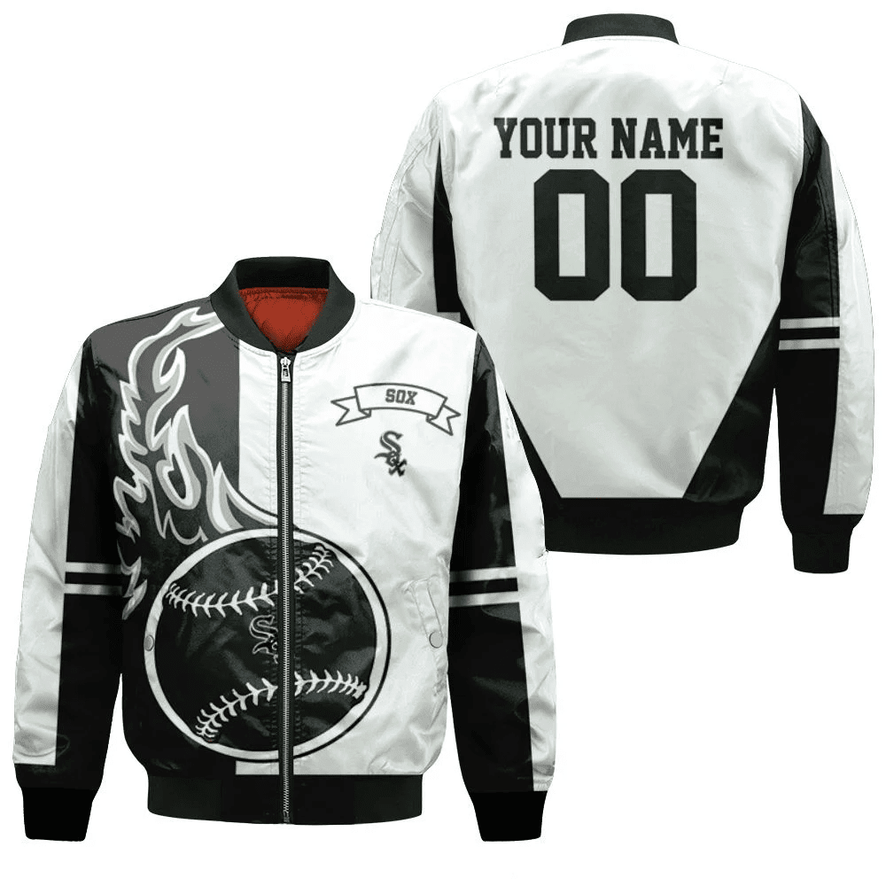 Chicago White Sox Custom Name Number Bomber Jacket V1