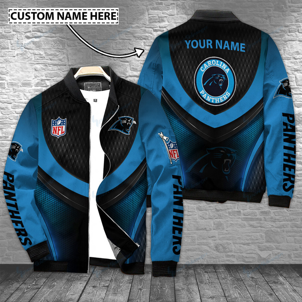 Carolina Panthers Personalized Bomber Jacket BG475