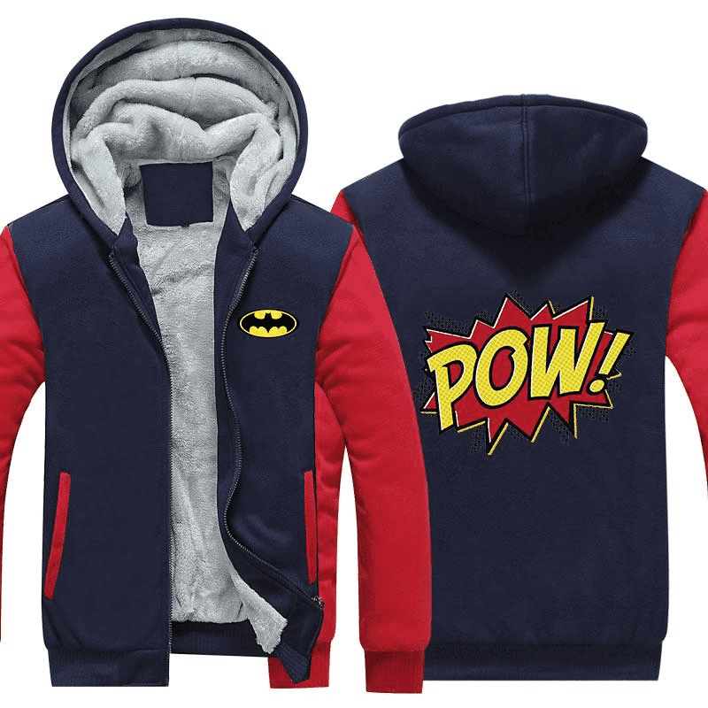 Batman Nice Pow Symbol Vintage Classic Style Dc Comics 1k227   Cartoon Graphic Outfits Aop Fleece Jacket