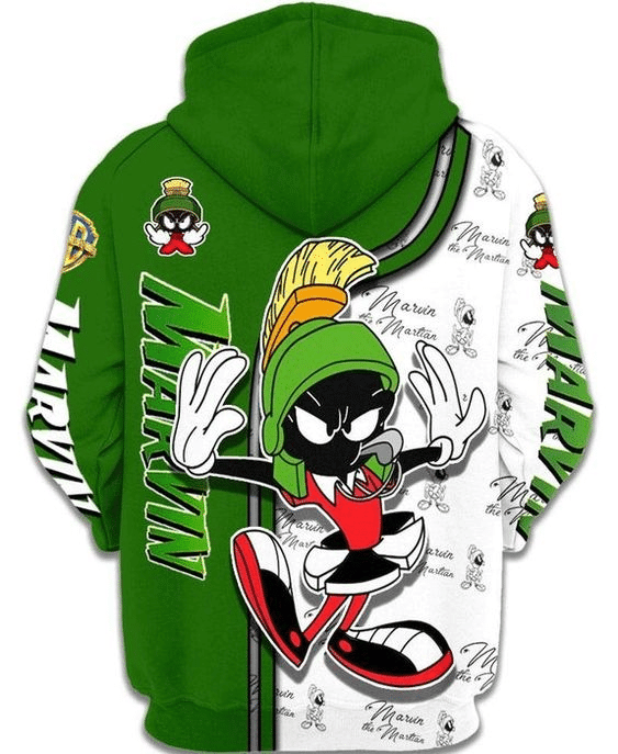 Marvin The Martian Looney Tunes Flims 44 Cartoon Graphic Outfits Aop Hoodie