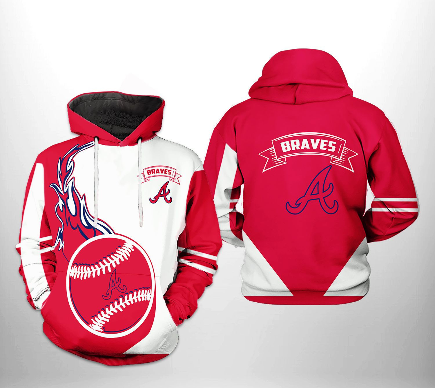 Atlanta Braves MLB Classic 3D All Over Print Hoodie & Zip Hoodie