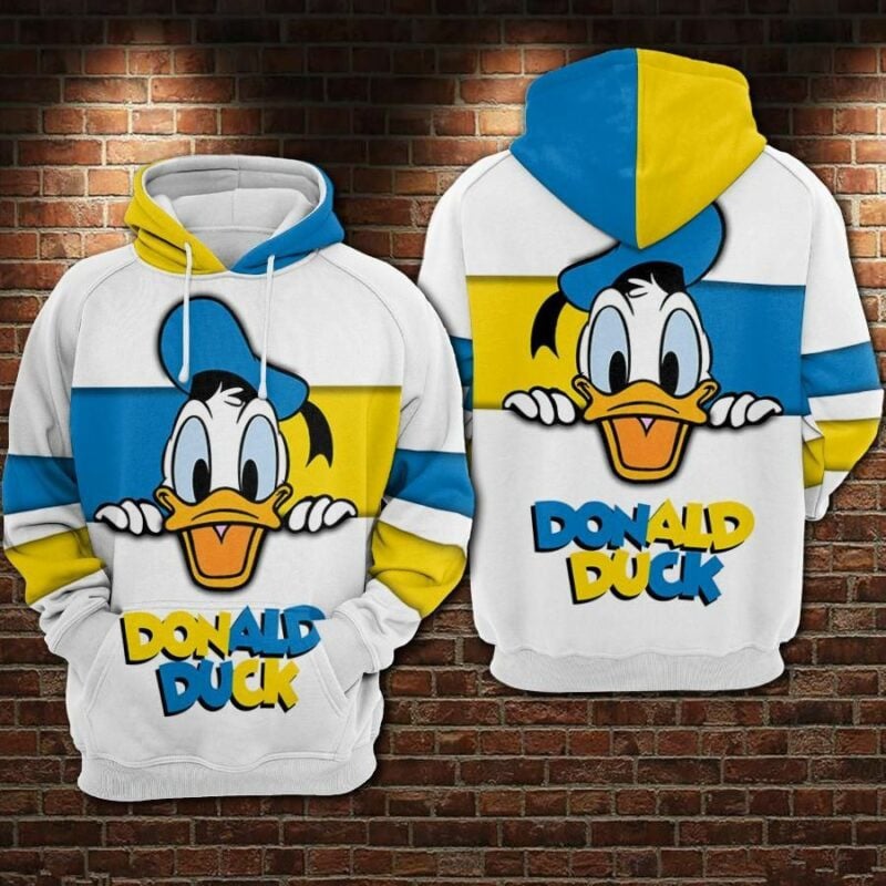 Donald Duck Movies 5 Over Print 3d Hoodie Zip Hoodie