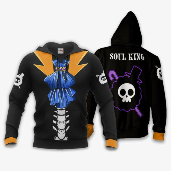 One Piece Brook Uniform Anime 3k218 Cartoon 3d Hoodie Zip Hoodie 1844