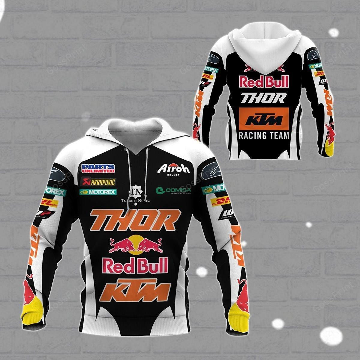 Red Bull Ktm Racing, Ktm Racing Team All Over Print Hoodie, Zip Hoodie 46
