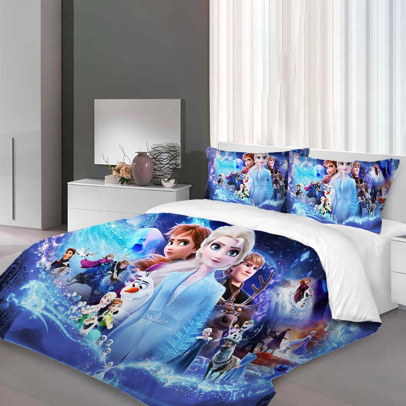 Frozen Bedding Set Frozen Characters Poster Duvet Covers