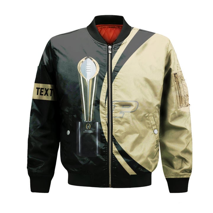 Purdue Boilermakers Custom Text Champions Bomber Jacket