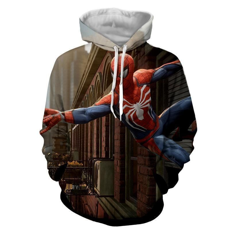 Spiderman In Action 3D All Over Print Hoodie & Zip Hoodie