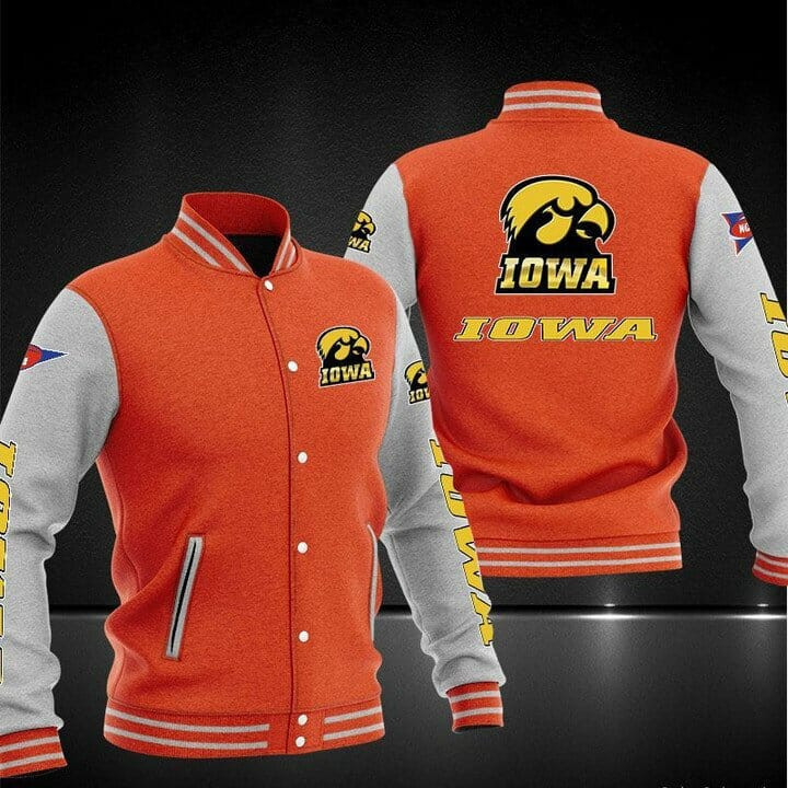 Iowa Hawkeyes Orange Baseball Jacket