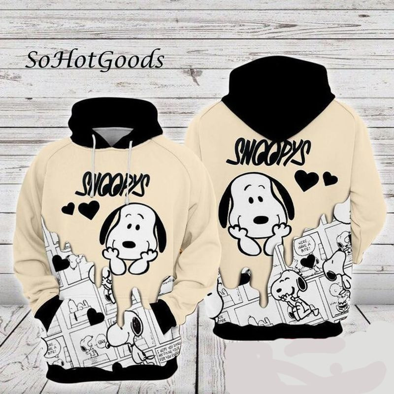 Snoopy Cute Lover 3d Hoodie Zip Hoodie 1046