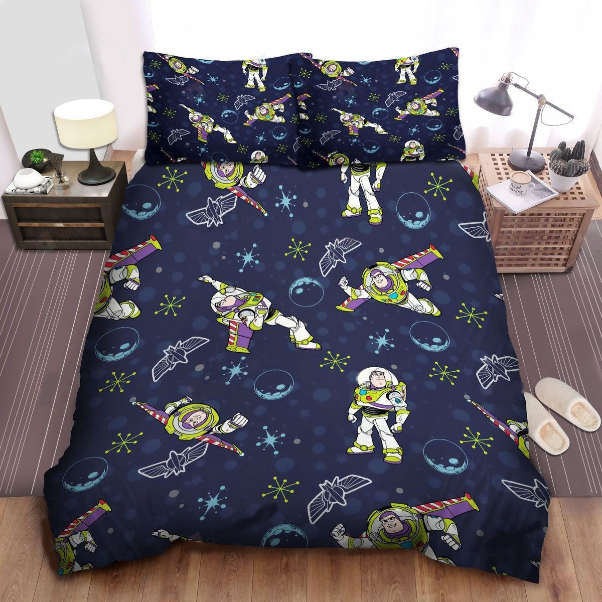 Toy Story Bedding Set DN Buzz Lightyear In Space Pattern Duvet Covers Dark