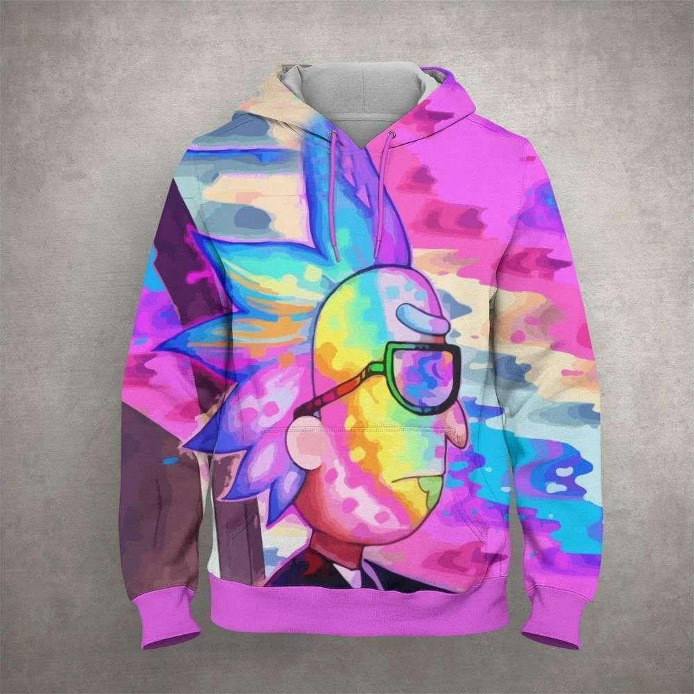 Cartoon Rick And Morty Gift Over Print 3d Hoodie Zip Hoodie 855