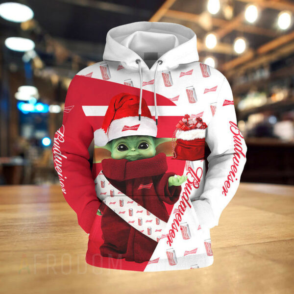 Baby Yoda Budweiser Hoodie And Zip Hoodie, Gift For Fan 3d All Over Print Shirt Hoodie 394