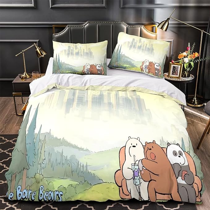 We Bare Bear Bedding Set We Bare Bear The City Duvet Covers