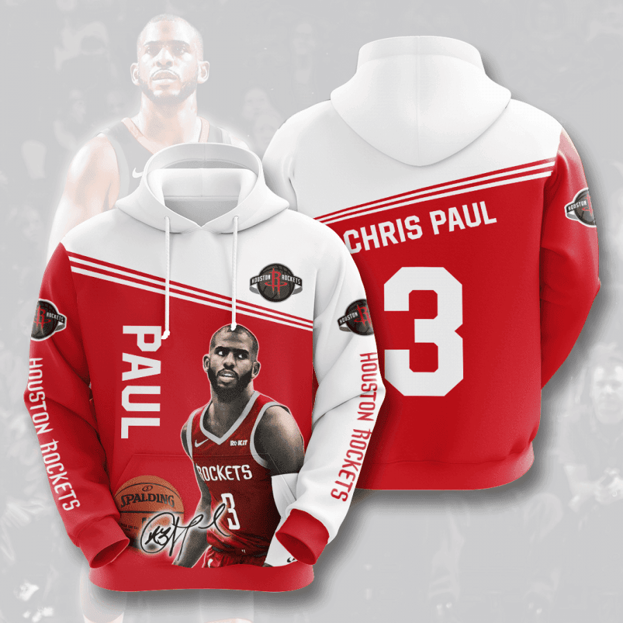 Chris Paul Houston Rockets 3D All Over Print Hoodie & Zip Hoodie
