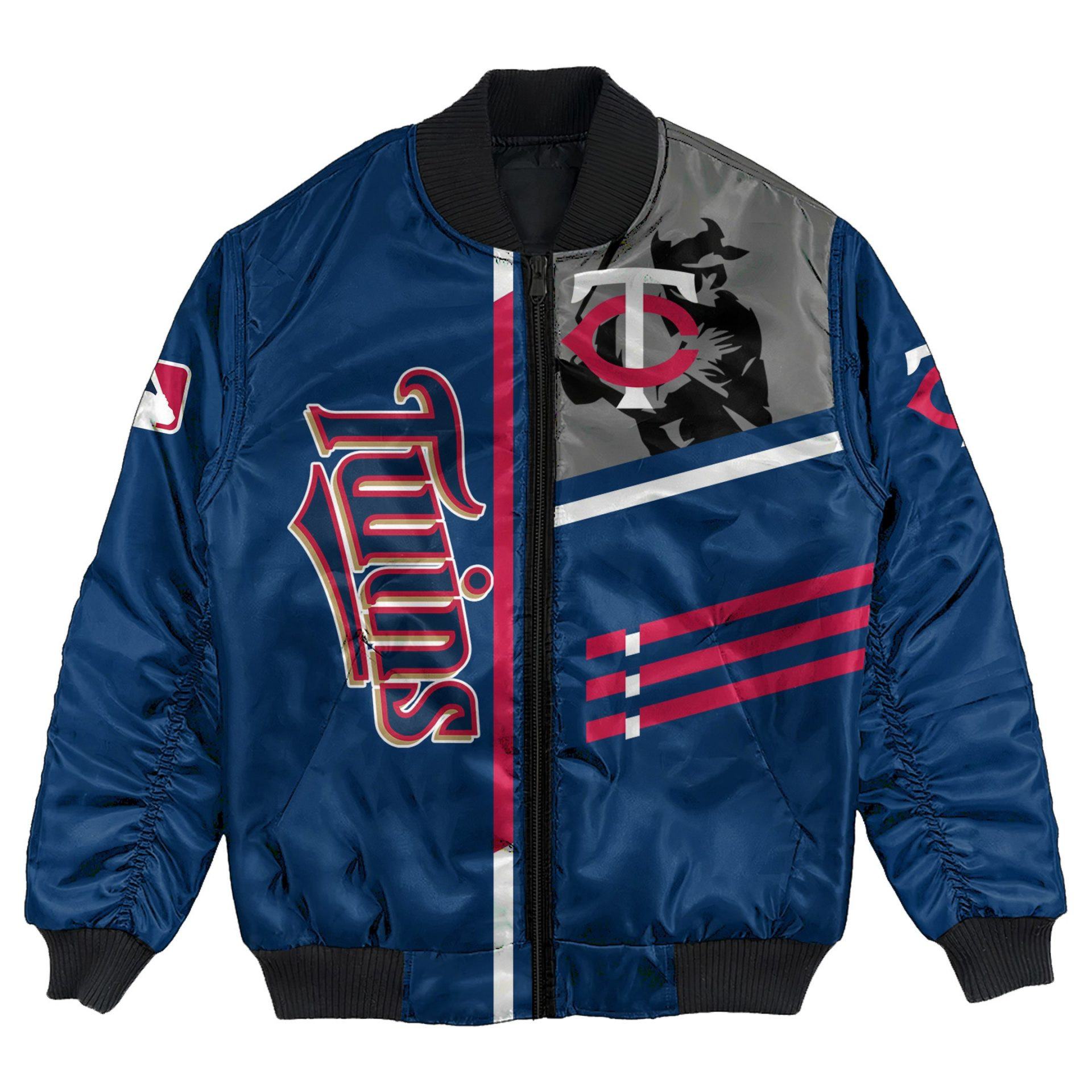 Minnesota Twins Custom Name Number Bomber Jacket V4