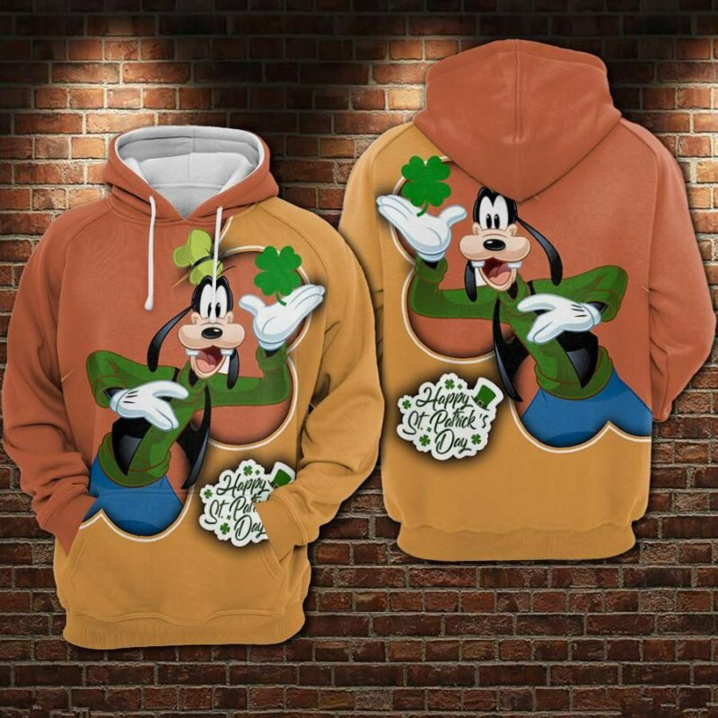 Goofy Movies Happy St Patrick’s Day Irish Over Print 3d Hoodie Zip Hoodie