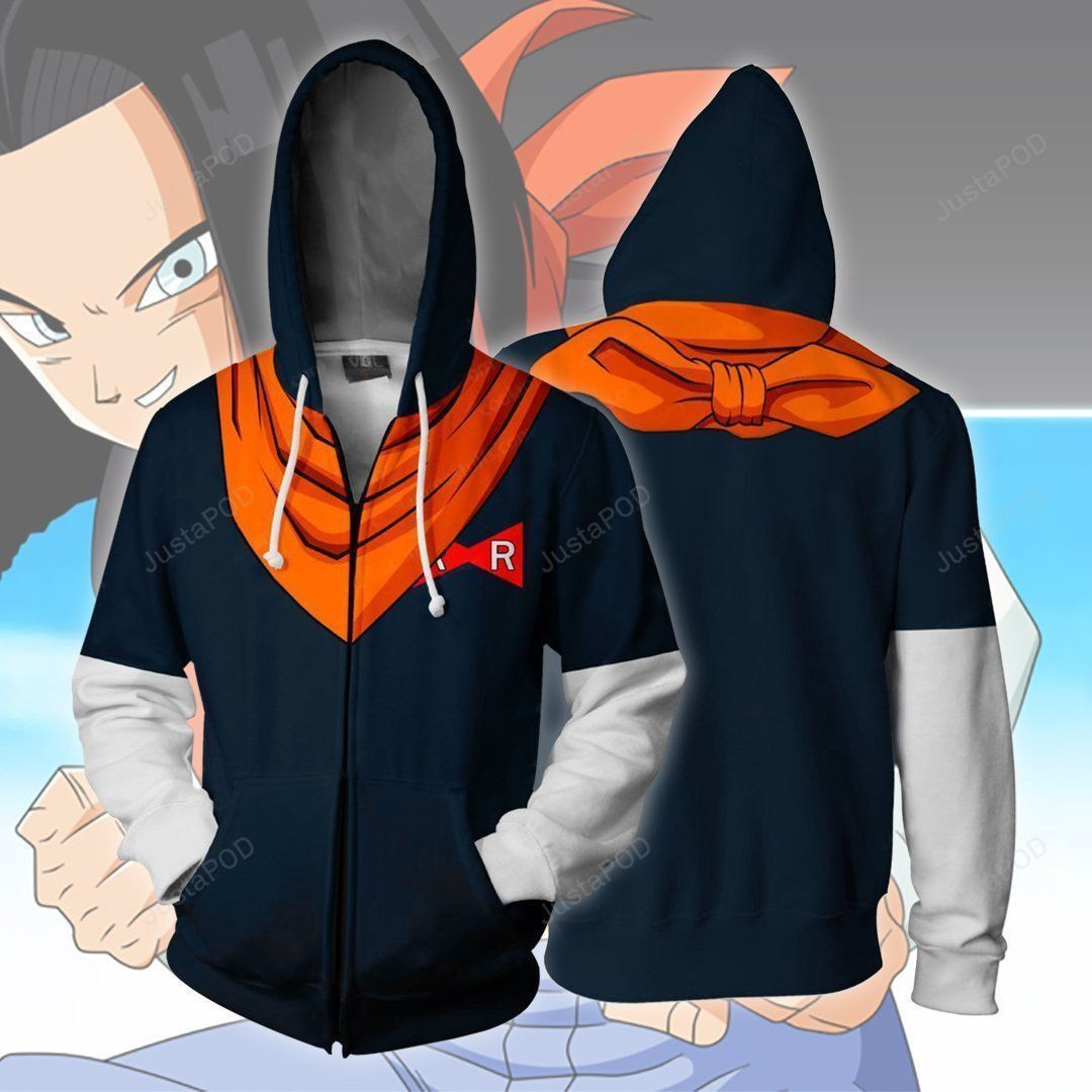 DRAGON BAAL Z Android 17 Cosplay 3D All Over Print Hoodie & Zip Hoodie