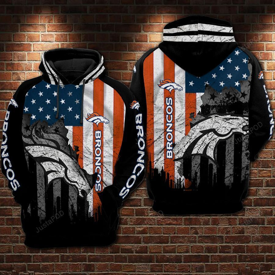 Denver Broncos Football Flag American 3D All Over Print Hoodie & Zip Hoodie