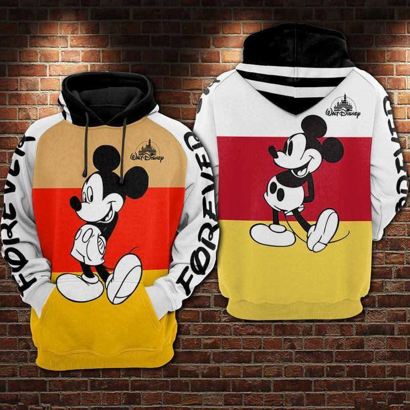 Mickey Front And Back Over Print 3d Hoodie Zip Hoodie 557