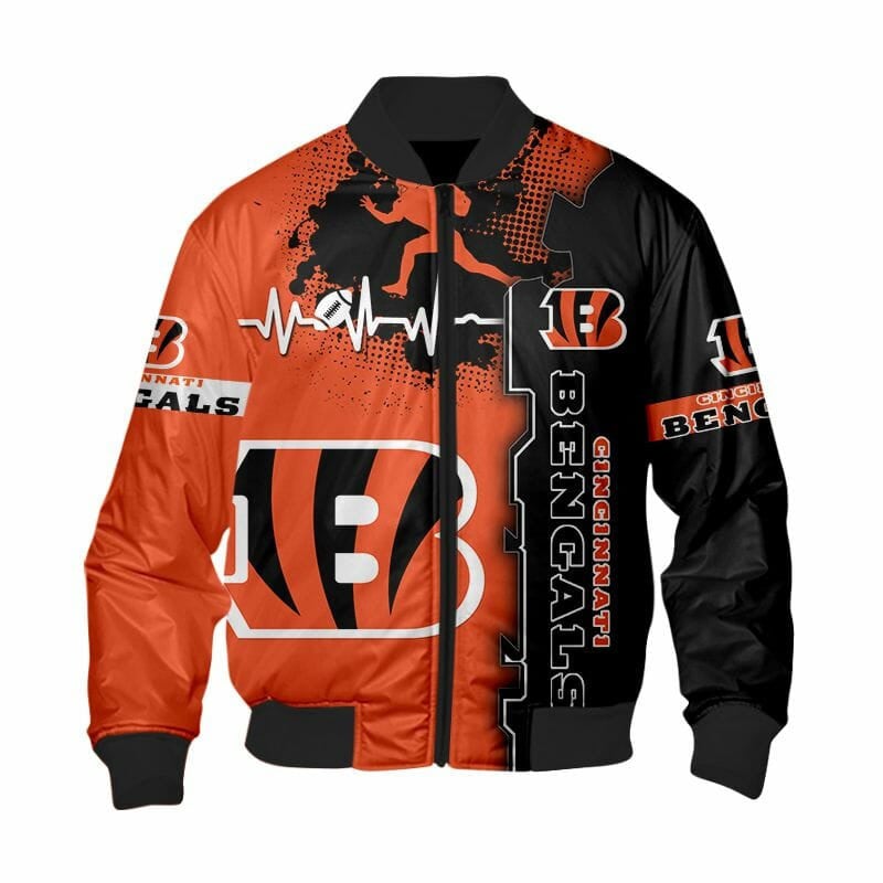 Cincinnati Bengals Orange Black Bomber Jacket