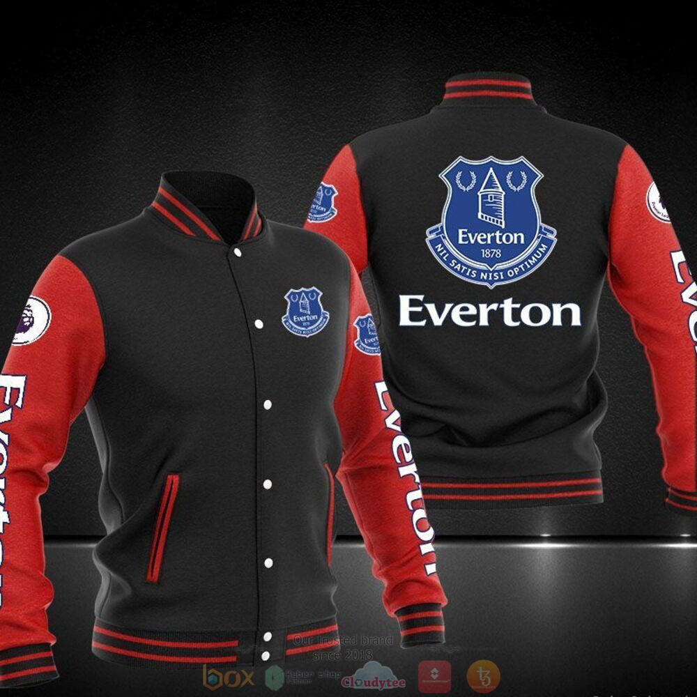 Everton FC Red Black Baseball Jacket