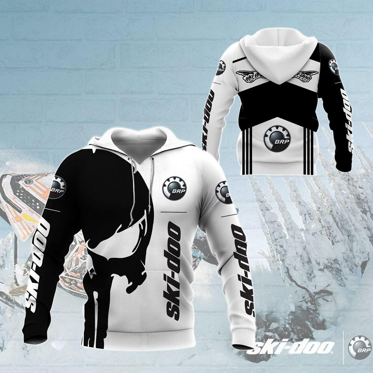 Skull Ski-doo Racing Team 7k754 Zip Hoodie Hoodie Ii0