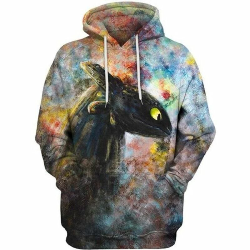 Toothless How To Train Your Dragon Full Printing Custom 3d Hoodie